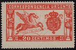 Stamp 256 SPAIN. Pegasus. 20 CENT. RED. Control number on the back             EC10256a_256