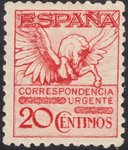Stamp 676 SPAIN. Year 1932. Pegasus. 20c. pink.              EC10676a_676