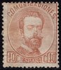Sello 125 España. Amadeo I 1872. 40 CENT. CASTAÑO              ECL0125b_125