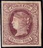 Stamp SPAIN nº 66. Year 1864. Isabel II. 19 QUARTOS violet on lilac            ECL0066a_66