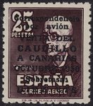 Stamp 1090 SPAIN. WITH CONTROL NUMBER. CAUDILLO'S VISIT TO THE CANARY ISLANDS          EC21090c_1090