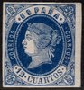 Sello 59 España. 1862. 2 cu. Azul sobre rosa. Isabel II.                          ECL0059a_59