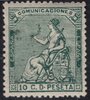 Stamp 133 Spain. 10 c peseta. Green. Allegory of Spain.         ECL0133a_133