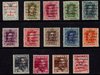 Stamps 455/468 SPAIN. Year 929. ALFONSO XIII overloaded stamps               EC10455a_455_468