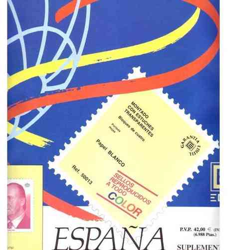 OFERTA -50%: Hojas 2001 ESPAÑA en Bloque de cuatro MED0010f_ED2001#