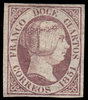 sello 7 España. Isabel II. Año 1851. 12 CUARTOS Lila                       ECL0007a_7
