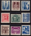 Stamps SPAIN 961/969. Compostelan Holy Year. Year 1943-1944.              EC10961b_961_969