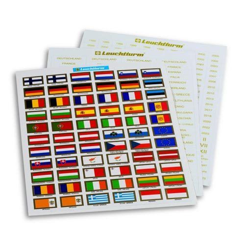 Etiquetas-Banderas Paises Europa 3. Leuchtturm Vista MNA0001k_EtiquetasEuropa2