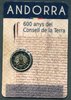 moneda 2019 ANDORRA 2 EUROS 600 Años Consejo de la tierra 2E0001b_2019ANDORRA