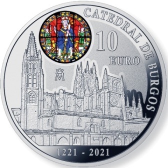 Moneda 10 Euros. CATEDRAL DE BURGOS - Compra - venta Sellos Monedas - FILATELIA Luis del