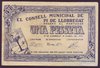 LOCAL BANKNOTE - PI DE LLOBREGAT - 1 PTA. YEAR 1937. EBC.  BILL0015c_PIDELLOBREGAT