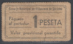 BILLETE LOCAL - VILLANUEVA DE CORDOBA - 1 PESETA AÑO 1937 (RRR)       BILL0001c_CORDOBA
