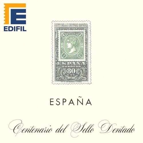 Sheets 1965 SPAIN. CENTENARY TOOTHED STAMP. EDIFIL SHEETS mounted     MED0002b_OFERTA1965