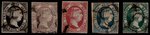 Stamps 6/11 Spain. YEAR 1851. ISABEL II                      ECL0006a_6_11