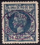 Stamps RIO DE ORO nº 17. YEAR 1907. GENUINE NEW STAMP WITH ORIGINAL RUBBER,        CRO0017a_17