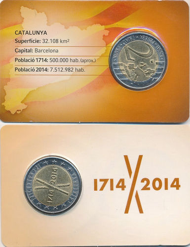 2 EUROS 2014 CATALUNYA. Coin of 2 Euros in Proof              2E0001a_2014CAT